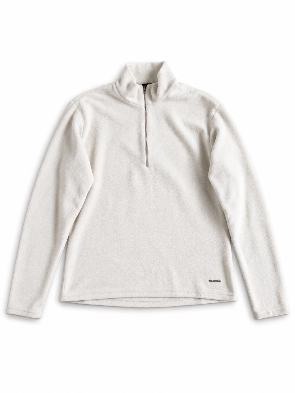 Patagonia Capilene Fleece Quarter Zip Pullover Ivory Cream Medium